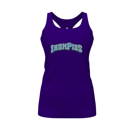 [FT0TRBPP-FYS-LOGO2] Decker Racerback Tank Top (Female Youth S, Purple, Logo 2)