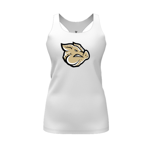 [CUS-DFW-RCBK-PER-WHT-FYS-LOGO1] Racerback Tank Top (Female Youth S, White, Logo 1)