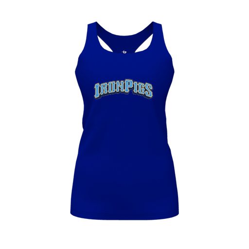 [CUS-DFW-RCBK-PER-RYL-FYS-LOGO2] Racerback Tank Top (Female Youth S, Royal, Logo 2)