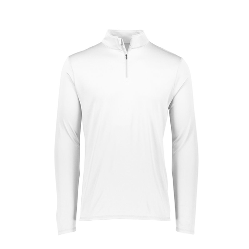[FTLQFLWH-AS-LOGO2] Decker Men&#39;s Flex-Lite 1/4 Zip Shirt (Adult S, White, Logo 2)