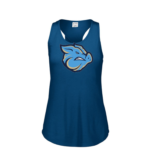 [3078.U22.S-LOGO3] Ladies Tri Blend Tank Top (Female Adult S, Navy, Logo 3)