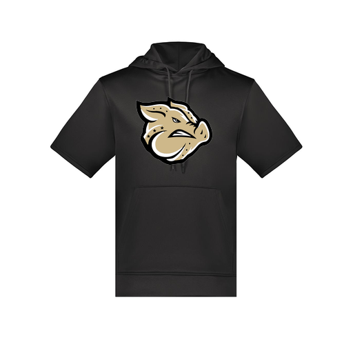 [6871.080.S-LOGO1] Men's Dri Fit Short Sleeve Hoodie (Adult S, Black, Logo 1)