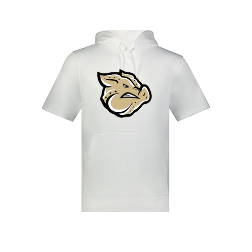 [6871.005.S-LOGO1] Men's Dri Fit Short Sleeve Hoodie (Adult S, White, Logo 1)