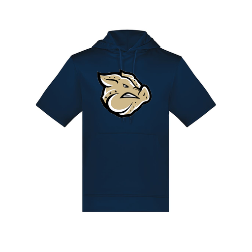 [6871.065.S-LOGO1] Men's Dri Fit Short Sleeve Hoodie (Adult S, Navy, Logo 1)