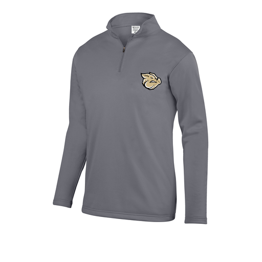[FOLQFFGY-AS-LOGO1] Decker Men&#39;s FlexFleece 1/4 Zip (Adult S, Gray, Logo 1)