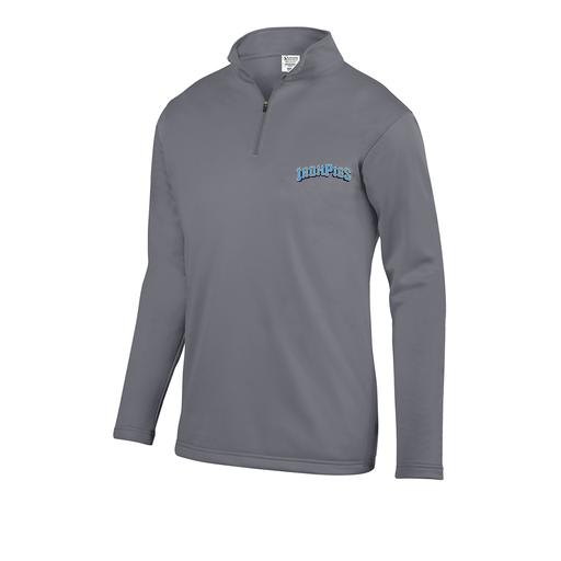 [FOLQFFGY-AS-LOGO2] Decker Men&#39;s FlexFleece 1/4 Zip (Adult S, Gray, Logo 2)