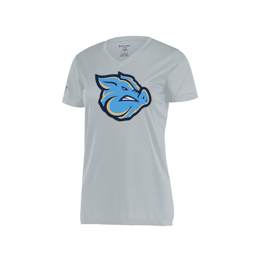 [222820.099.S-LOGO3] Ladies Movement Dri Fit Shirt (Female Adult S, Silver, Logo 3)